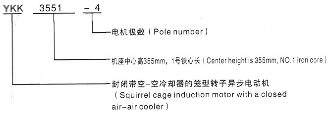 YKK系列(H355-1000)高压YJTFKK5602-10-560KW三相异步电机西安泰富西玛电机型号说明